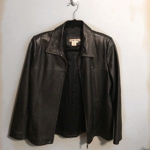 Leather and Silk Lined Jacket
